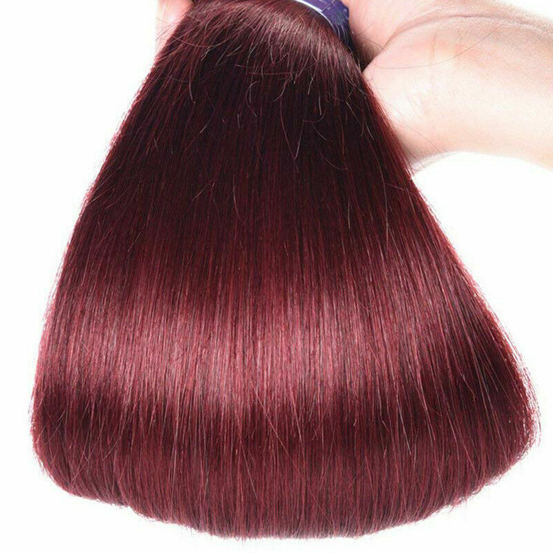 Double Weft Real Human Hair Extensions Sew in Weave Straight Silky Remy Hair100g