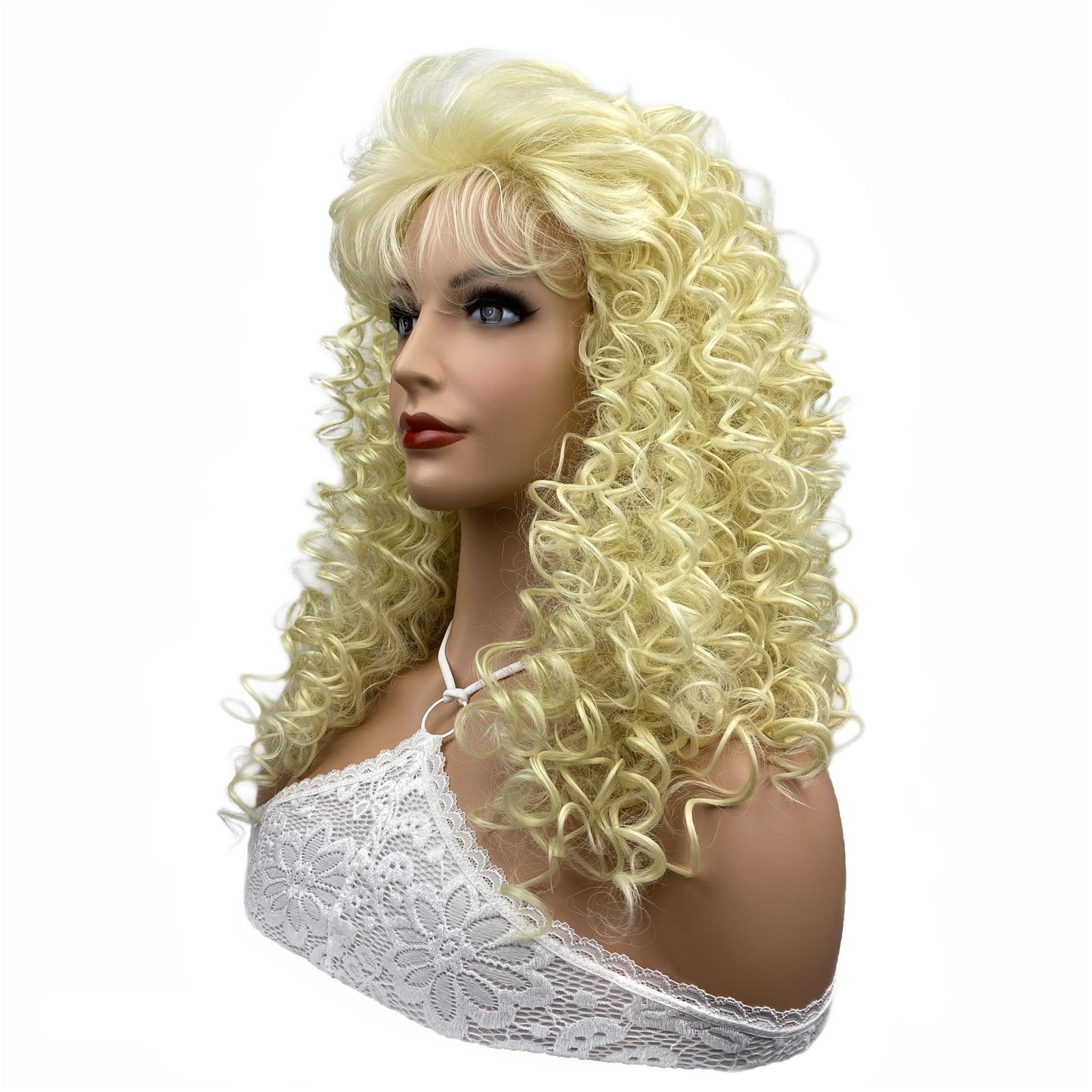 Long Curly Wigs Synthetic Heat Resistant Hair Cosplay Women Wig (613 Blonde)