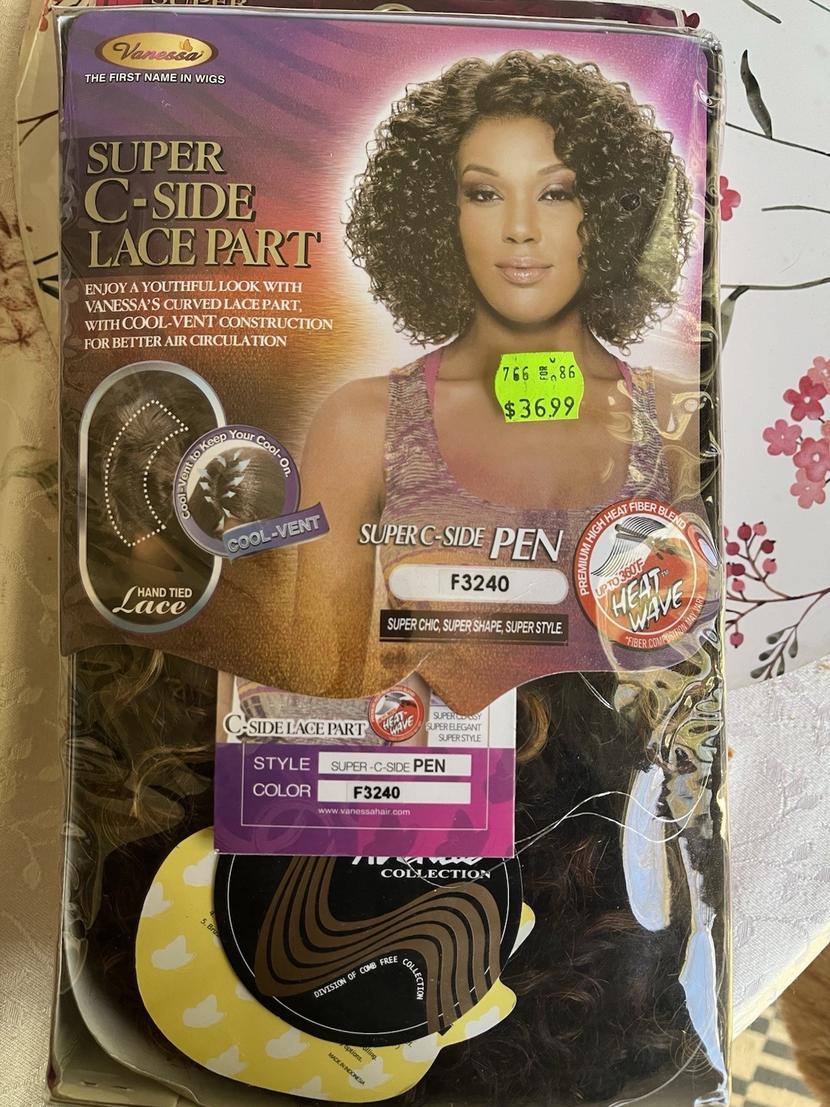 Vanessa Synthetic C-part Lace Wig: PEN #f3240: Blond, Auburn, Brown Highlights