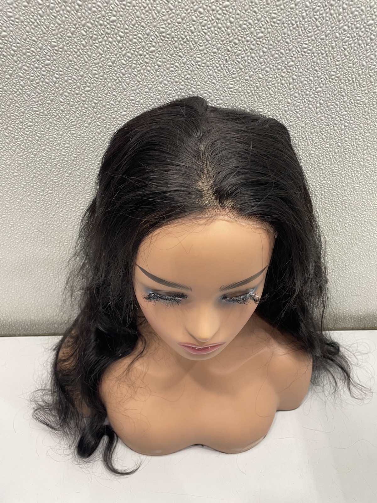 Durya Natural Black 250% Density Human Hair Lace Front Wig 26″