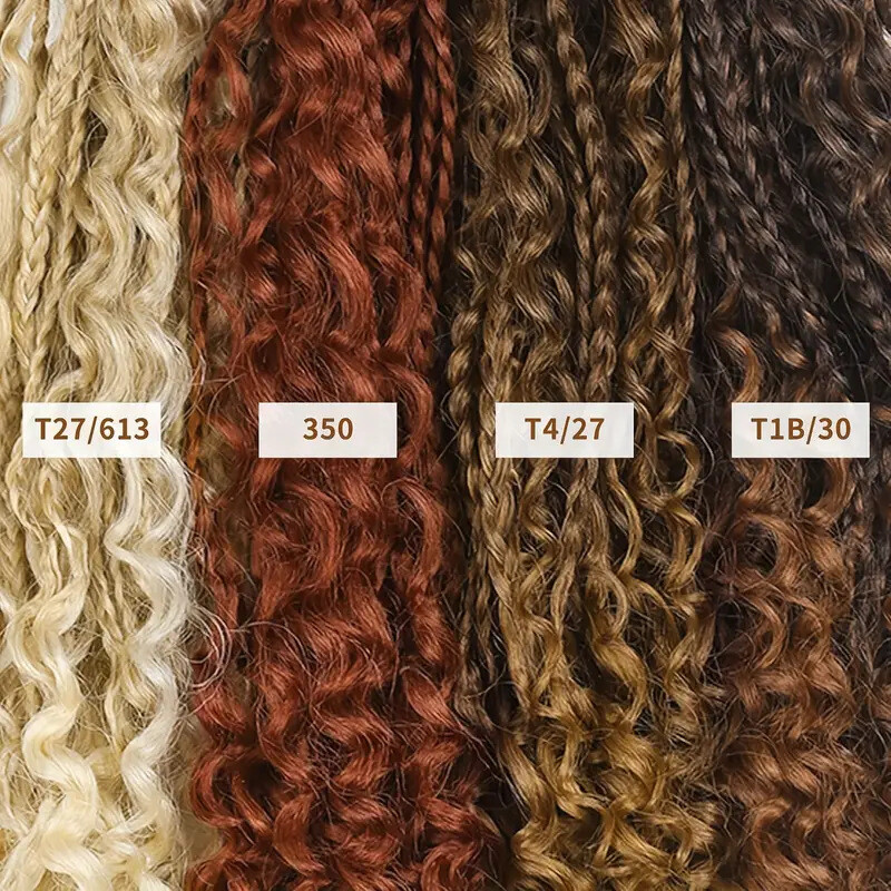 24inch Double Ended Dreadlocks Extensions 0.6cm Boho Curly Locs Synthetic Dreads