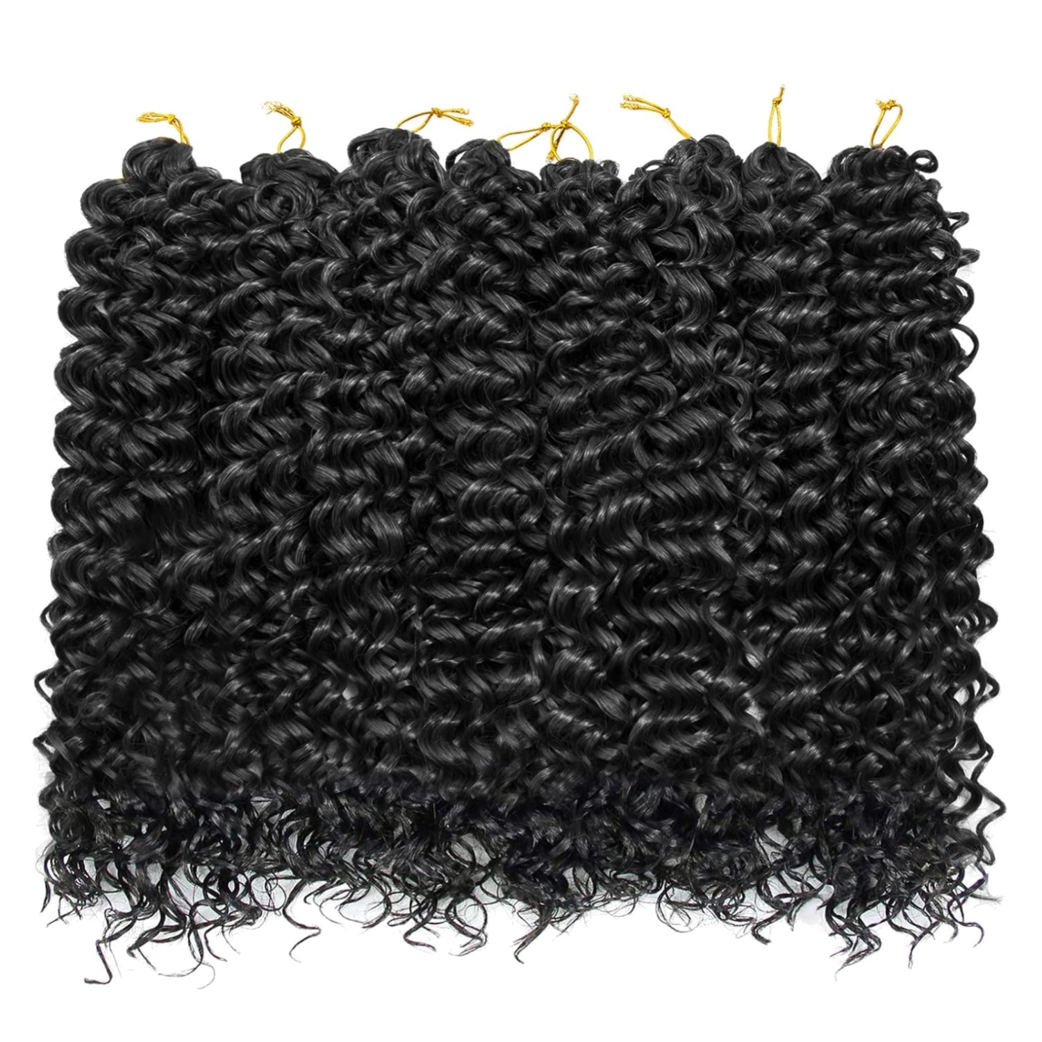 8 Packs GoGo Curl Crochet Hair, 18″ Natural Black Wave