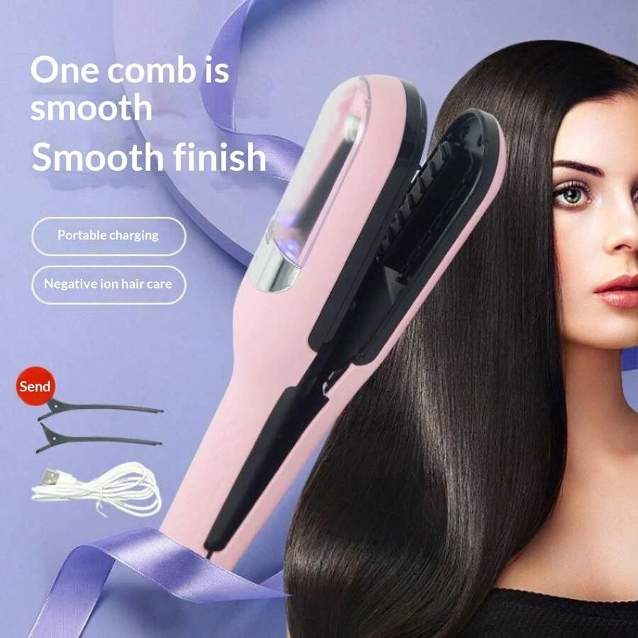 Lazy Hair Care 2-In-1 Split End & Frizz Trimmer, Wireless USB Rechargeable