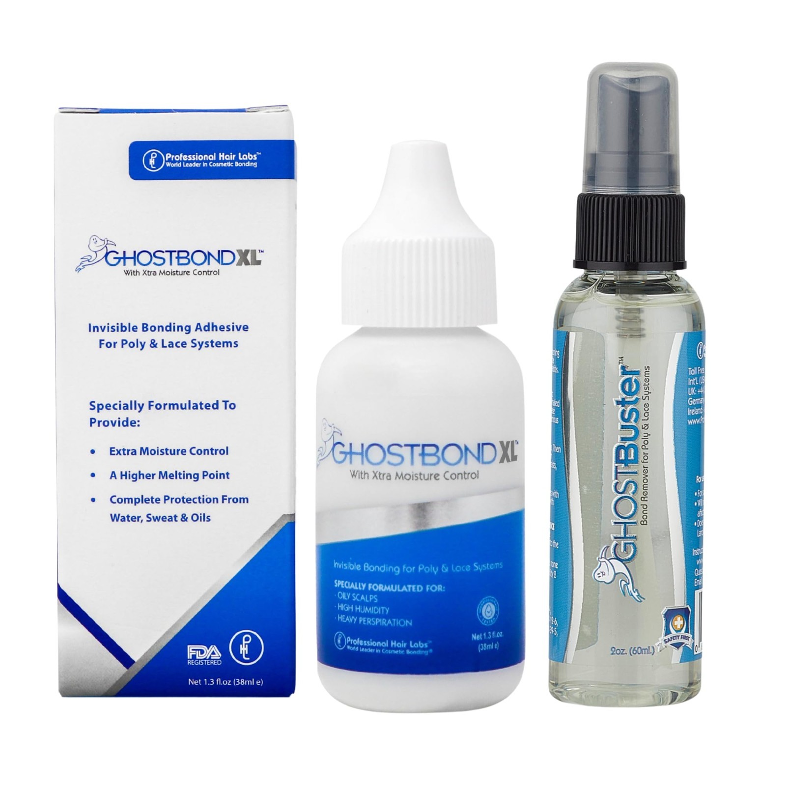 Waterproof Wig Glue & Quick-Acting Adhesive Remover for Lace Wigs, Toupees, Hair