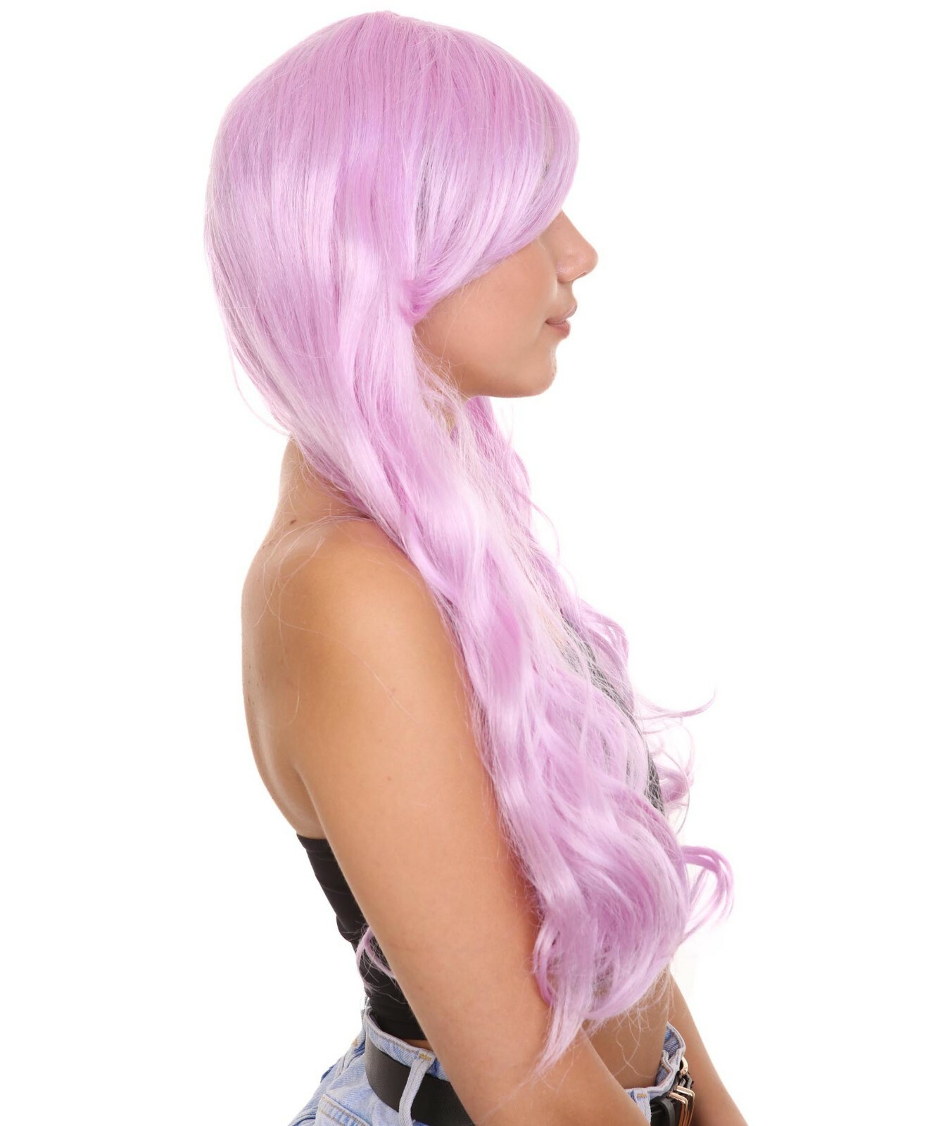 Long Curly Wig | Women’s Purple Wig | Premium Breathable Capless Cap HW-1610A