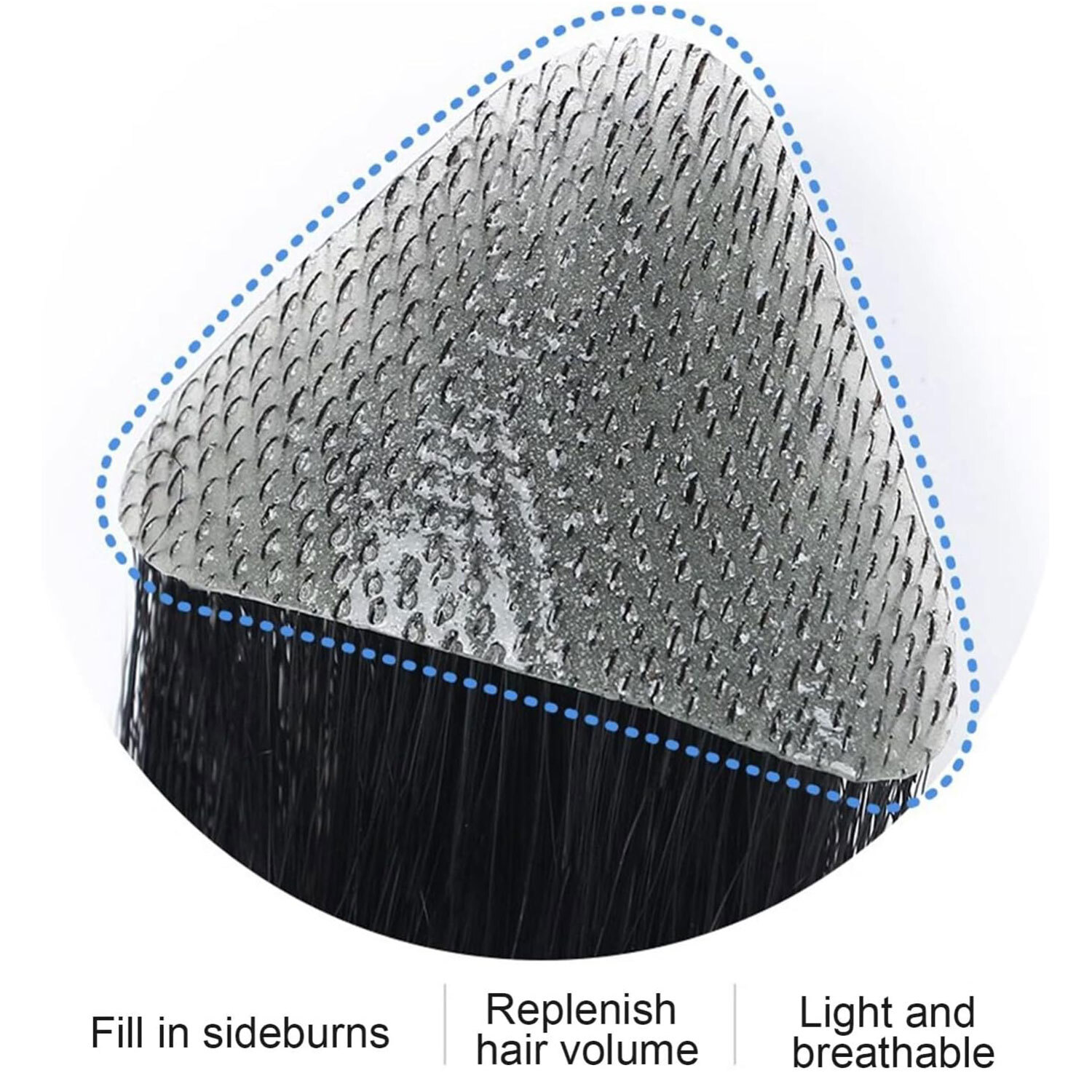 Front Hairline 100% Human Hair Patch Full Skin Base Cover-Up Topper Piece Toupee