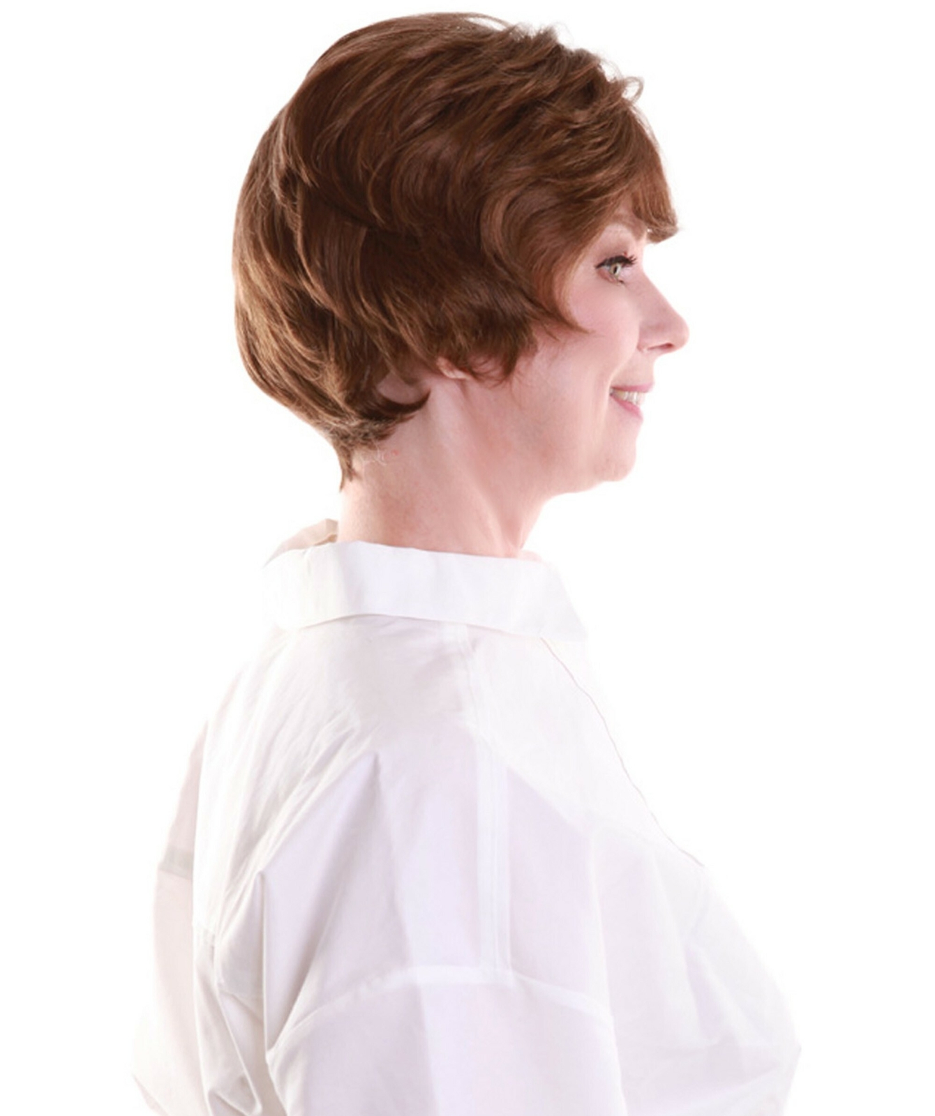 Sophia – Straight Kanekalon Synthetic Fiber Full Wig, 1.5-6 in, Light Brown