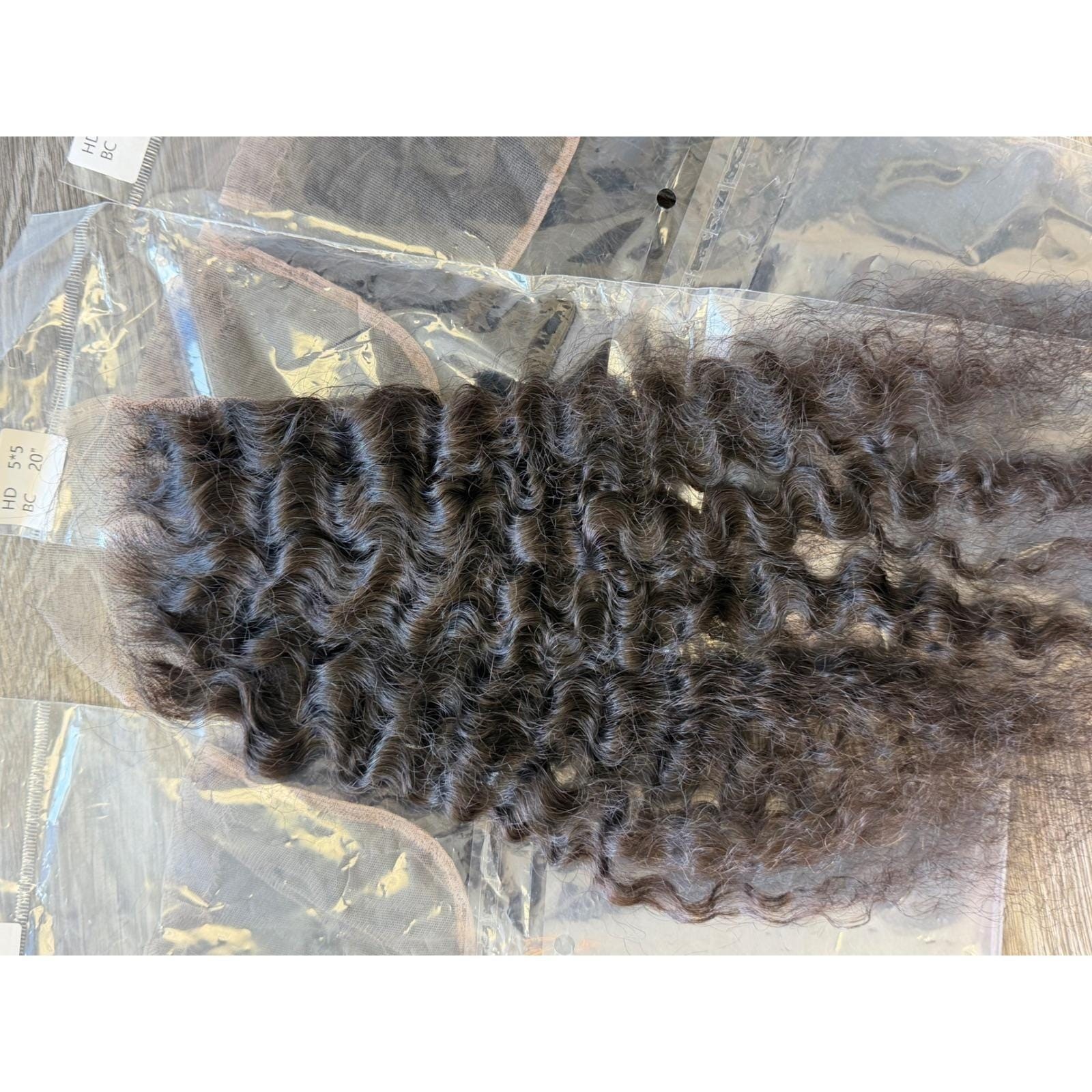 18″ Burmese Curly Hair HD 5×5 Lace Closure Free Part 100% Human Hair