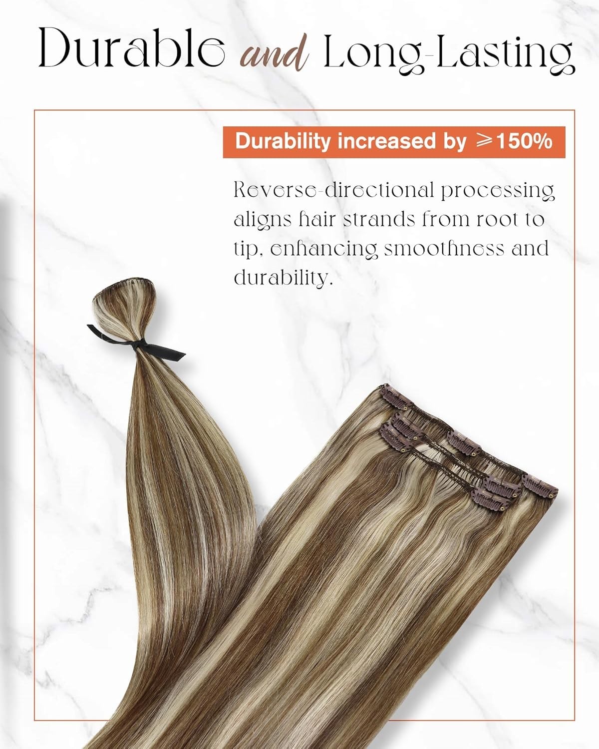 Sunny Hair CLIP-IN 24″ Honey Moonlight Light Blonde Human Hair Extensions CP P8A