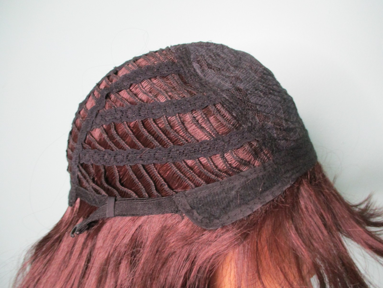 28″ dark brown brunette long straight WIG – NEW GIRL Jessica Day cosplay BANGS