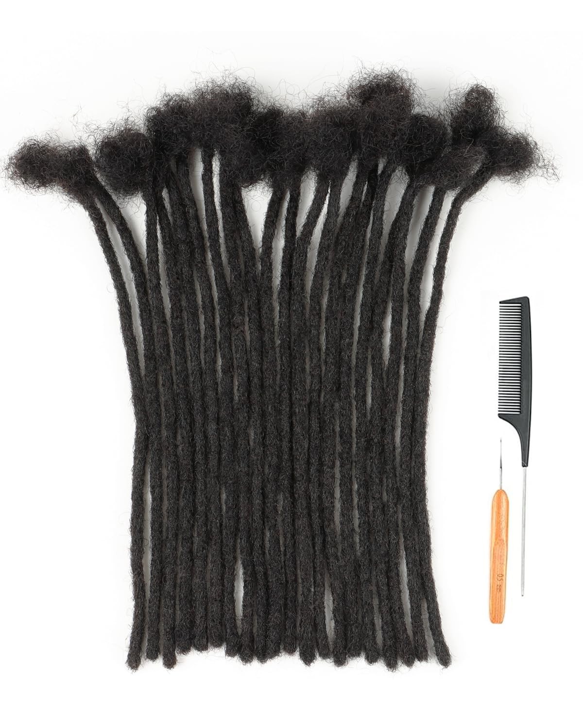 Cypsin 12Inch 10 Strands 0.8Cm Width 100 Human Hair Dreadlock Extensions Full