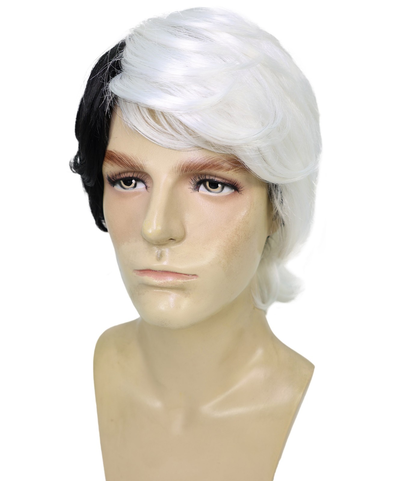 Snow Movie Men Wig, Multiple Color Option Halloween Wig, Breathable Capless Cap