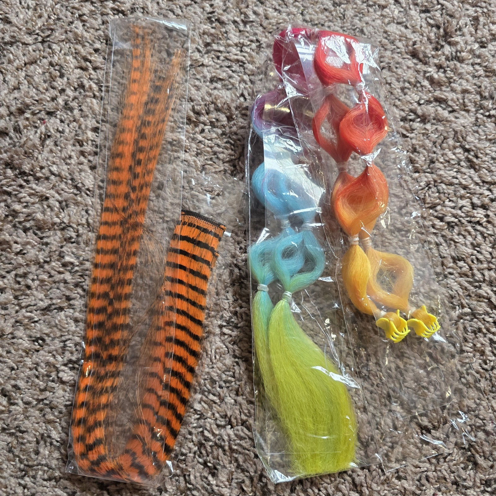 Lot 4 Scene Emo Decora Rainbow Stripe Hair Extensions