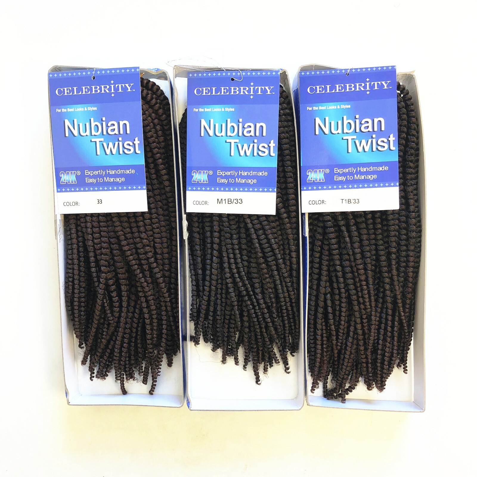 24K Nubian Twist 15” Handmade 4 oz. Approx. 35 Locks