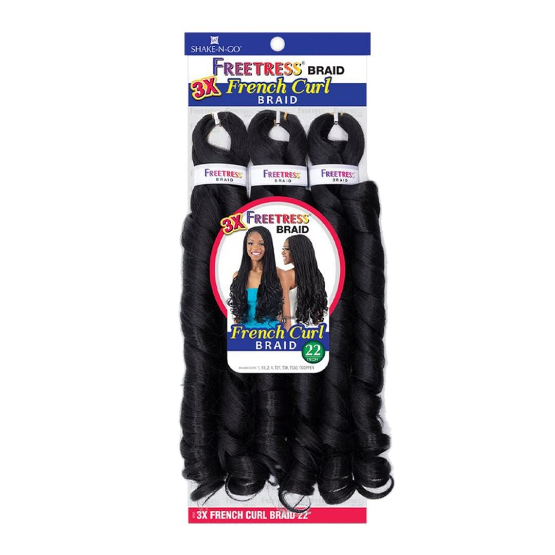 FREETRESS 3X FRENCH CURL BRAID 22″
