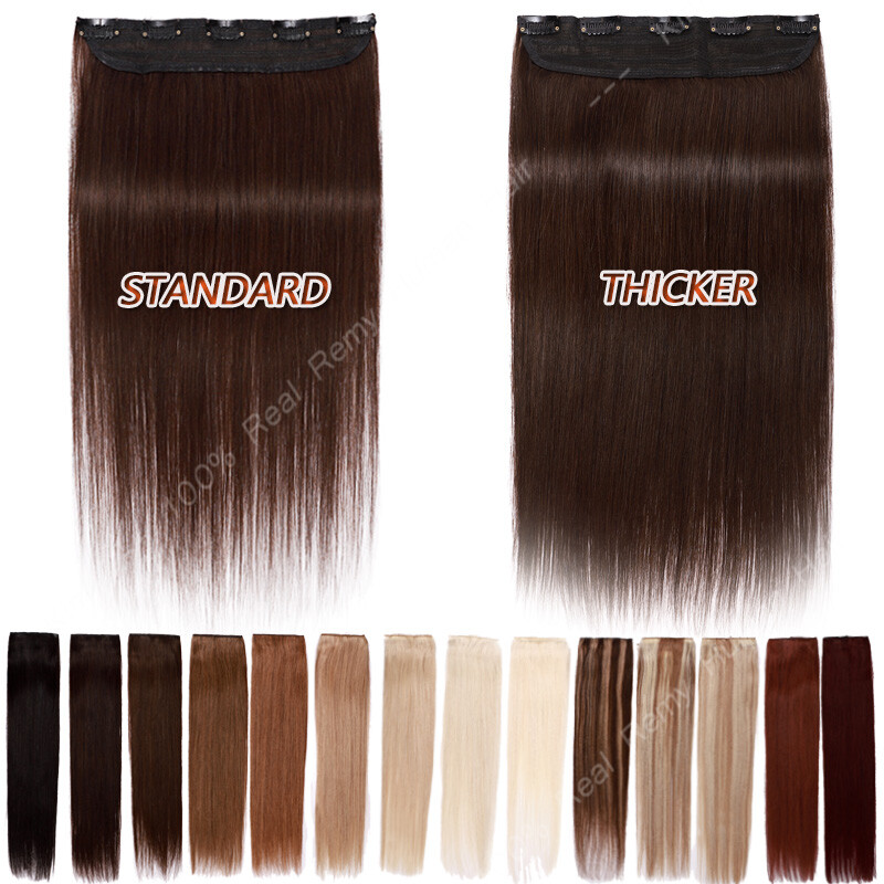 AAAA+ One Piece 100% Remy Clip In Human Hair Extensions 3/4 Full Head Weft US