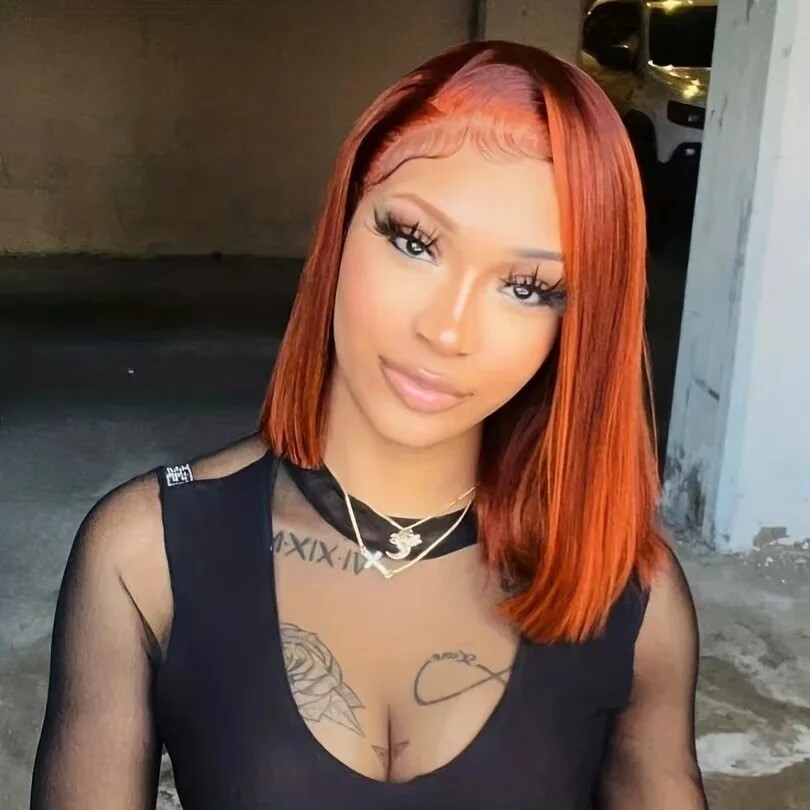 4*4 Lace Straight Bob 4/350 Brazilian Human Hair 200% Density Pre Plucked Remy