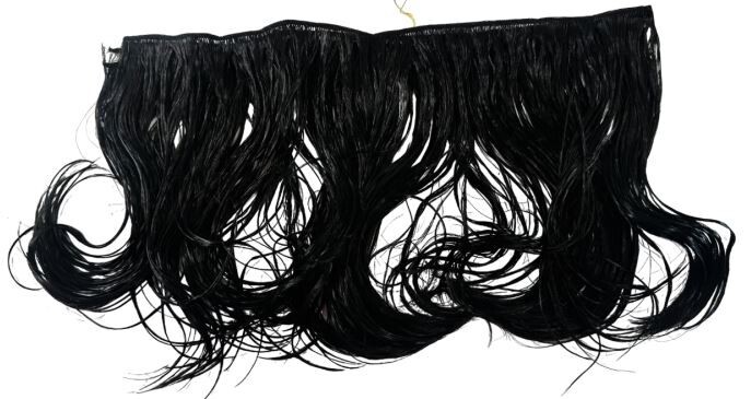 Nina Collection Women’s Wavy Hair Extension Weft in Black 9 inches