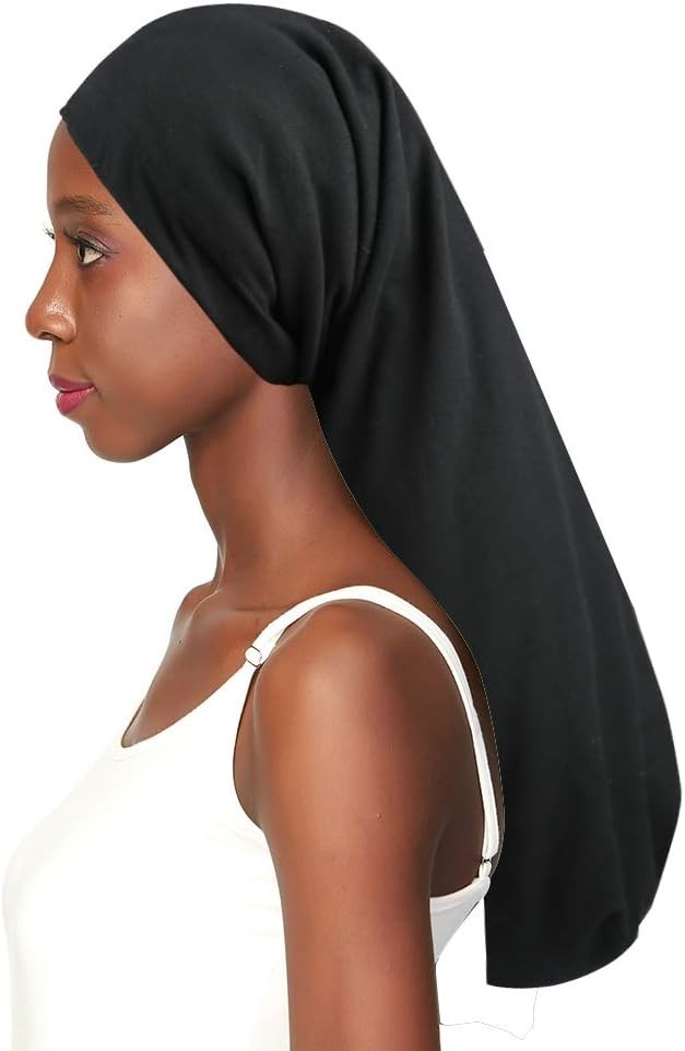 3 Size Satin Lined Sleep Caps for Braids,Dreadlocks Natural Curly Hair Adjust…
