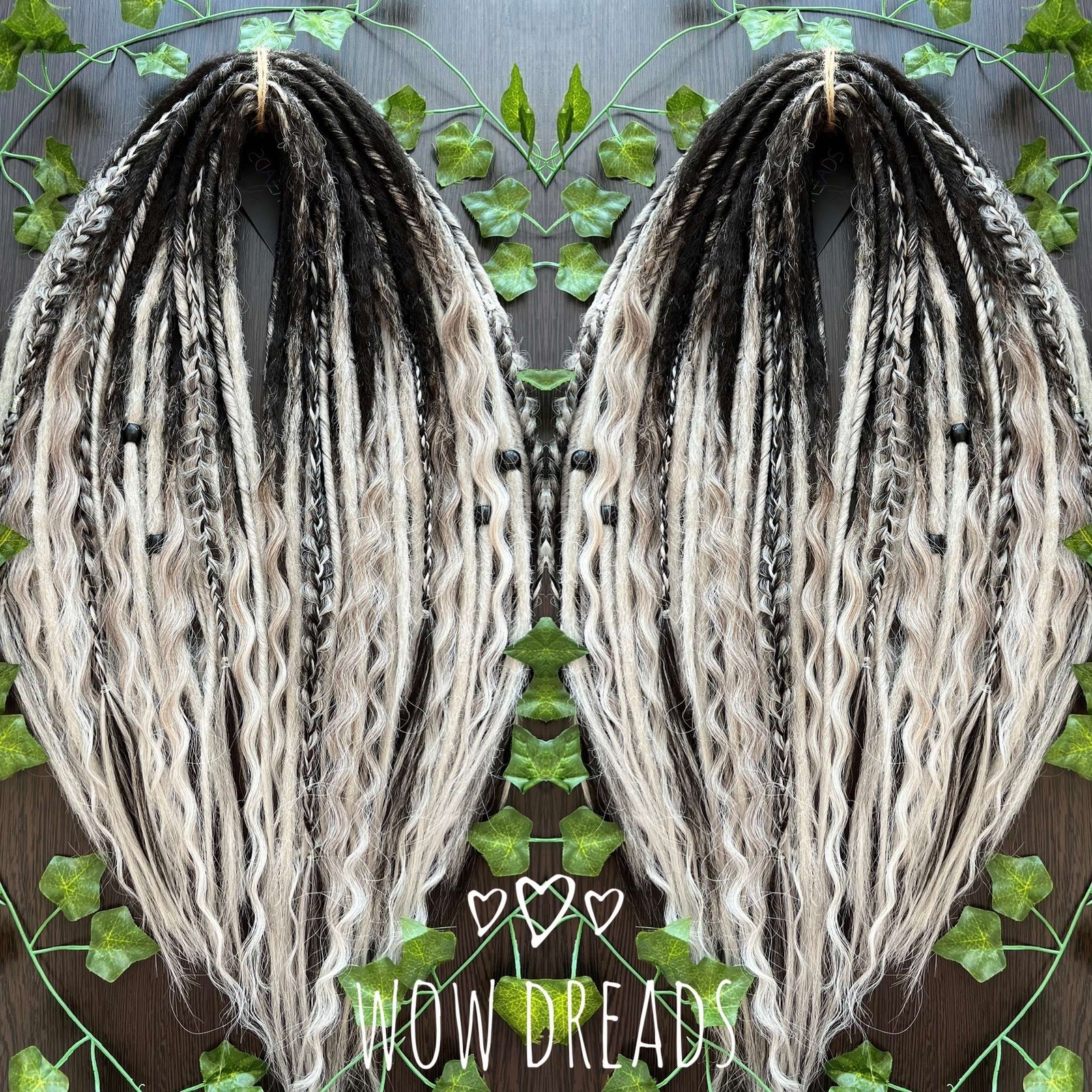 New Set Raven Mix Crochet Synthetic Ombre Dreadlocks Set Double/Single Ended