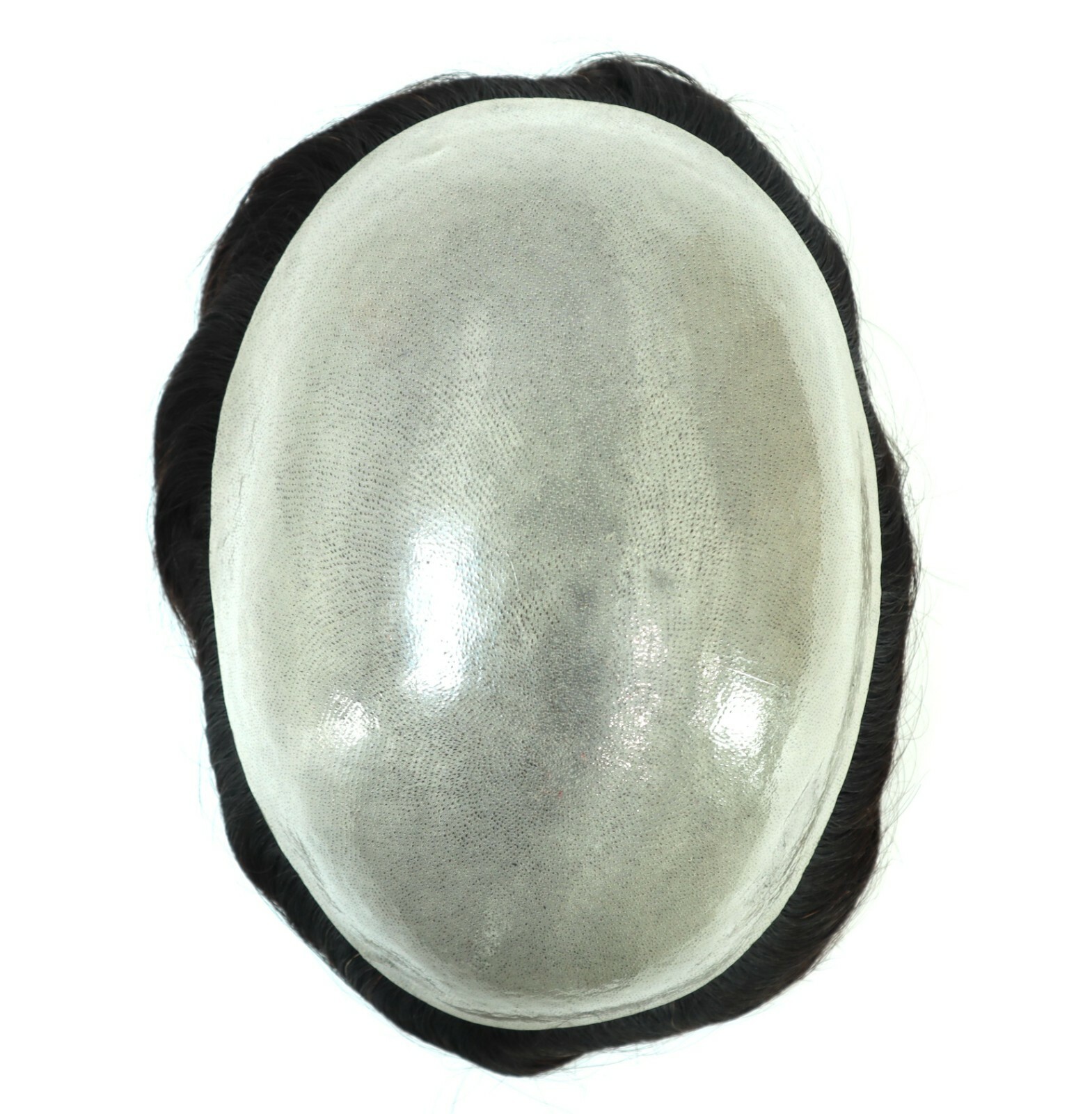 Natural Mens Toupee Human Hair Replacement System Poly Gauze Skin Hairpiece 8×10