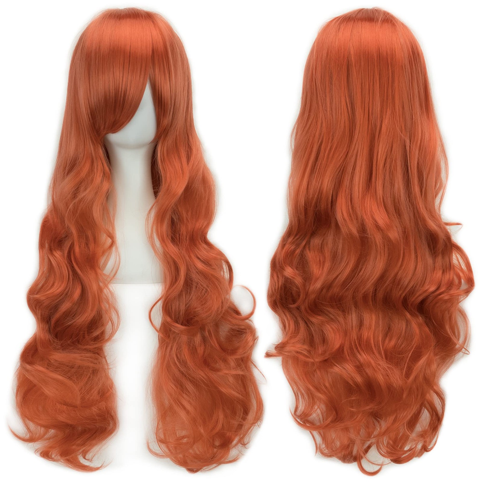 IMISSU 80cm Long Curly Natural Hair Cosplay Wig with Bangs Colorful Halloween…