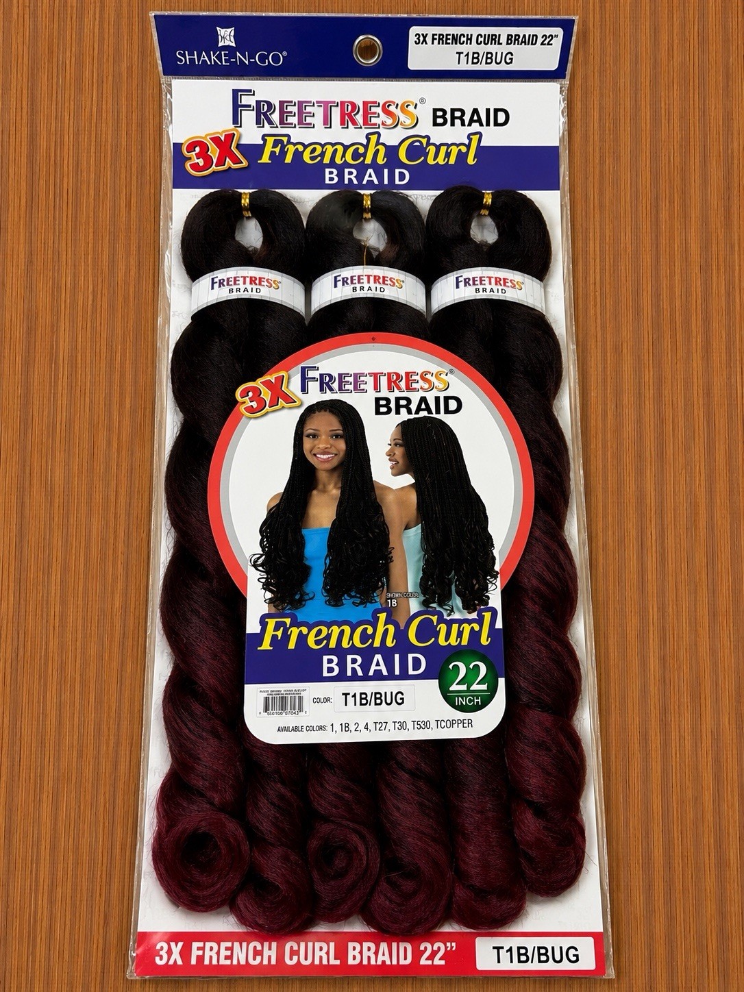 Freetress 3X French Curl 22 in Synthetic Curly Braid Hair Extension