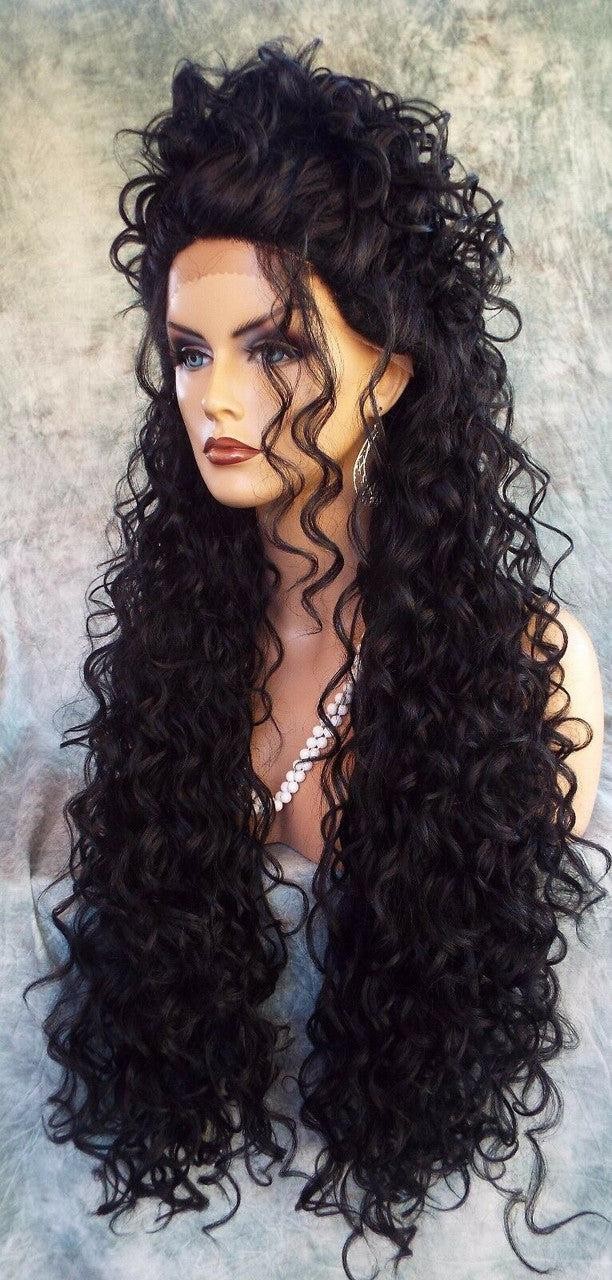 26″ X-LONG LACE FRONT DEEP C-PART HIGH HEAT SAFE WIG COLOR #1 SEXY 1116 NEW