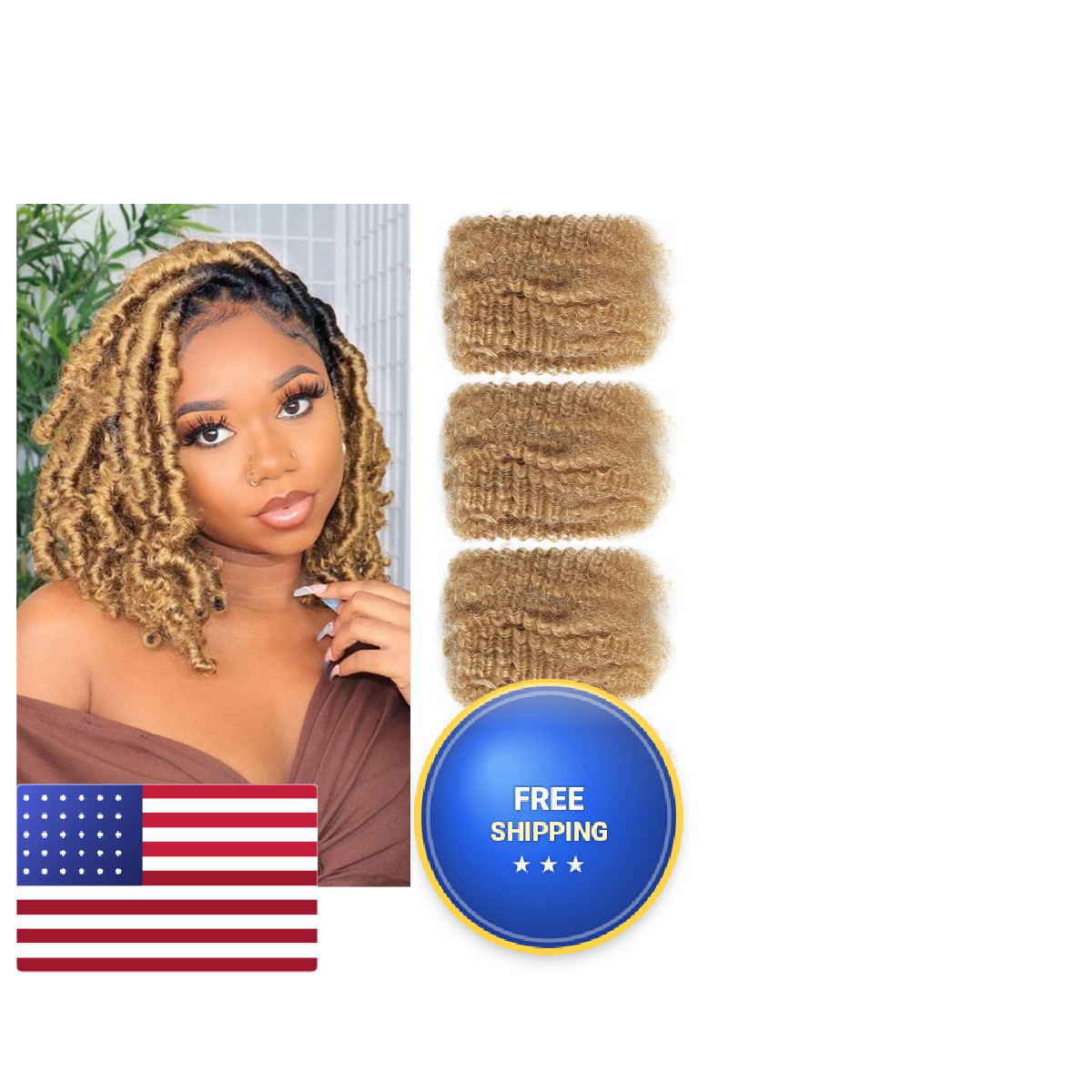 Afrodiva Afro Kinkys Bulk Human Hair For Dreadlocks Kinky Curly For Loc