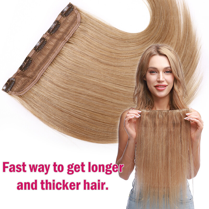 One Piece Clip in Remy 100% Human Remi Hair Extensions 3/4 Full Head Weft 22″24″