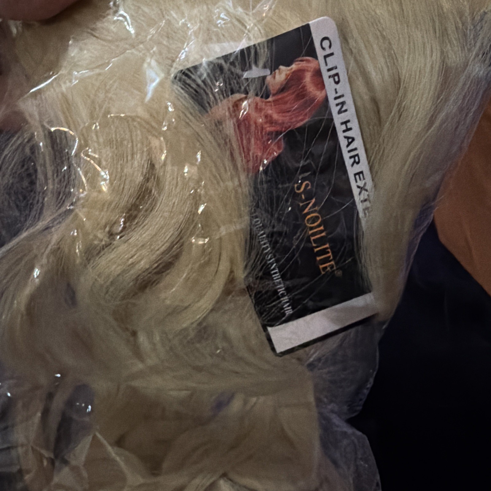 S Nolite 7 Pieces 20 Inch Hair Extensions 613C A419W blonde blond CURLY nip