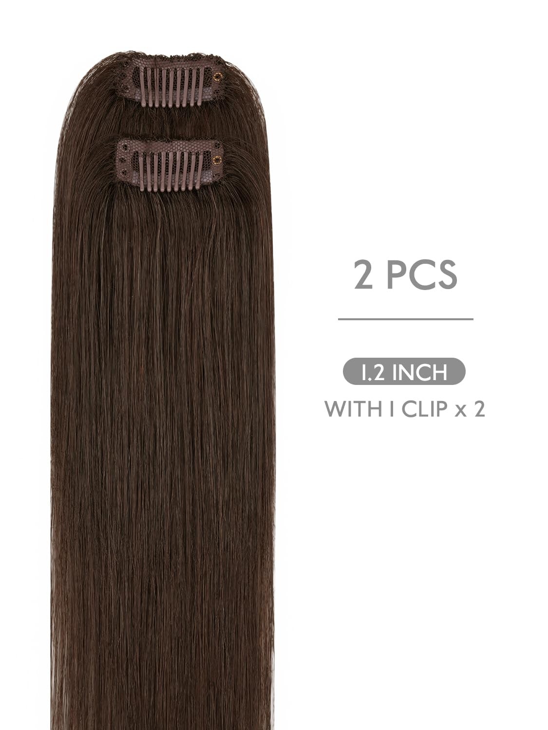 Wennalife Scalp Hair Fill-Ins Clip In Hair Extensions Real Human Hair 14 Inch