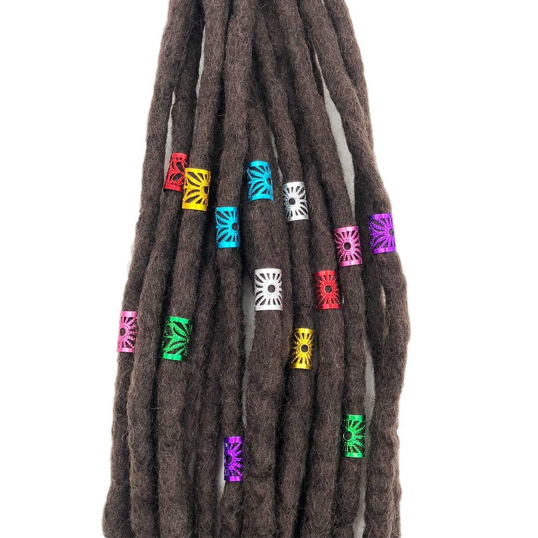 170 Pieces Dreadlocks Beads Multicolor Aluminum Dread Locks Metal Cuffs Hair …