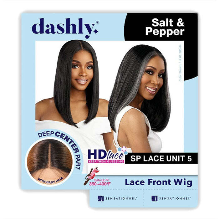 Sensationnel Dashly Salt & Pepper Synthetic HD Lace Front Wig – SP LACE UNIT 5