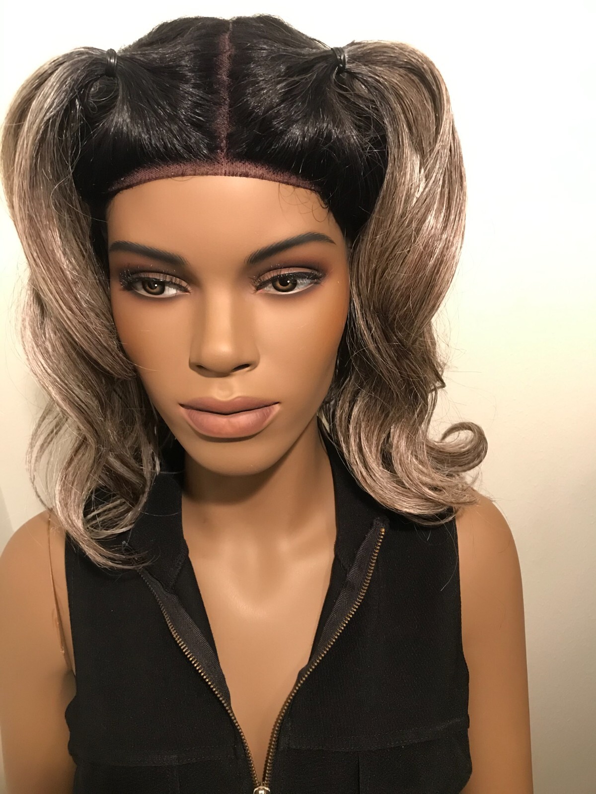 NWT SIS 3 Way Part Long Ponytail UP-DO Fashion Ombre LaceFront Wig