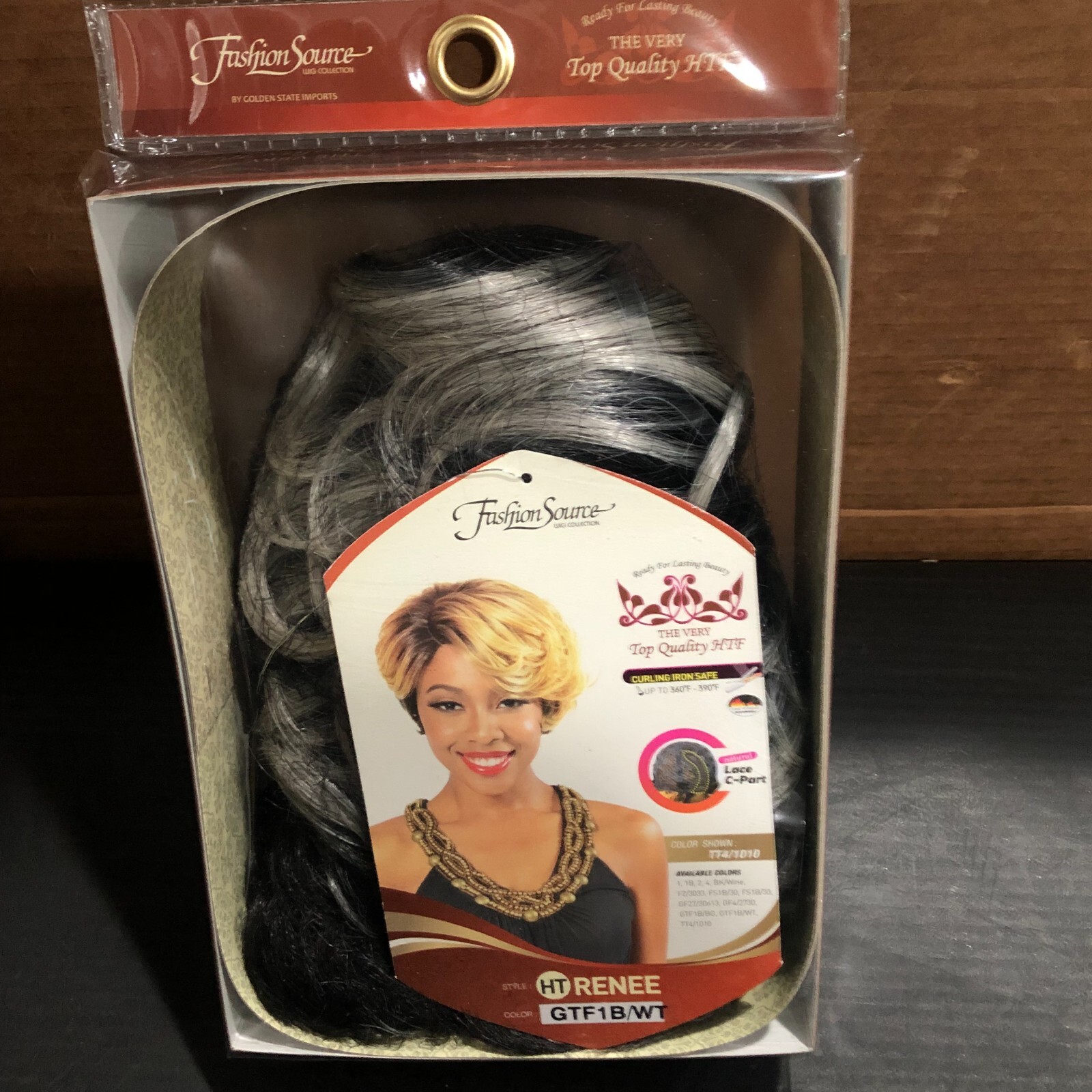 FASHION SOURCE, STYLE HT-RENEE COLOR GTF1B/WT, NATURAL LACE C-PART, NEW
