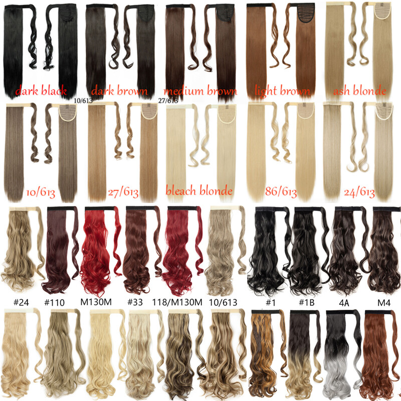 Thick Ponytail Wavy Clip In Hair Extension Ombre Extensions Fake Long Hair Piece