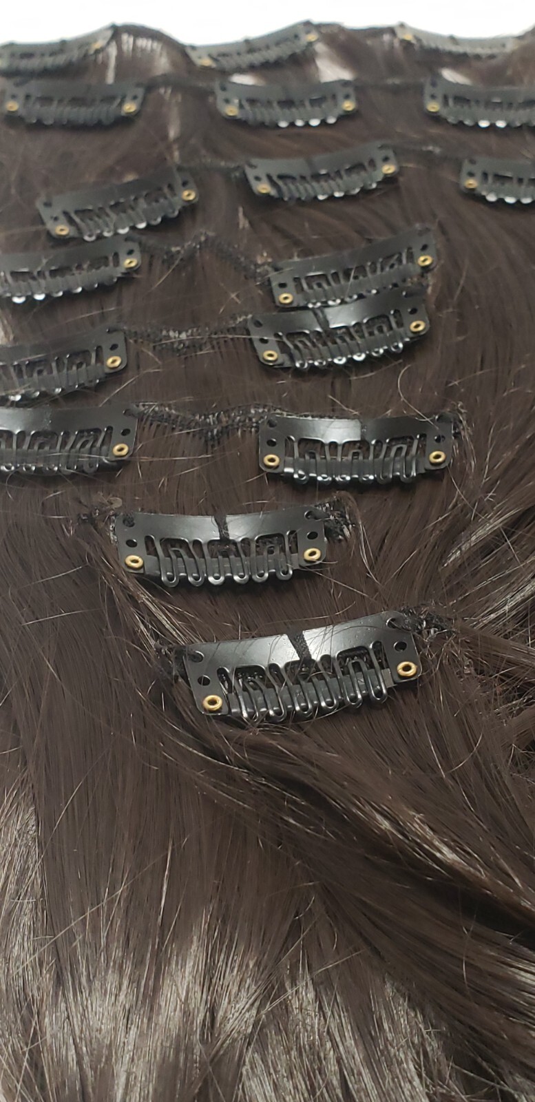 S Nolite 8 Pc- 26 Inch Hair Extensions T836- Open Box W/ Package Very Dark Brown