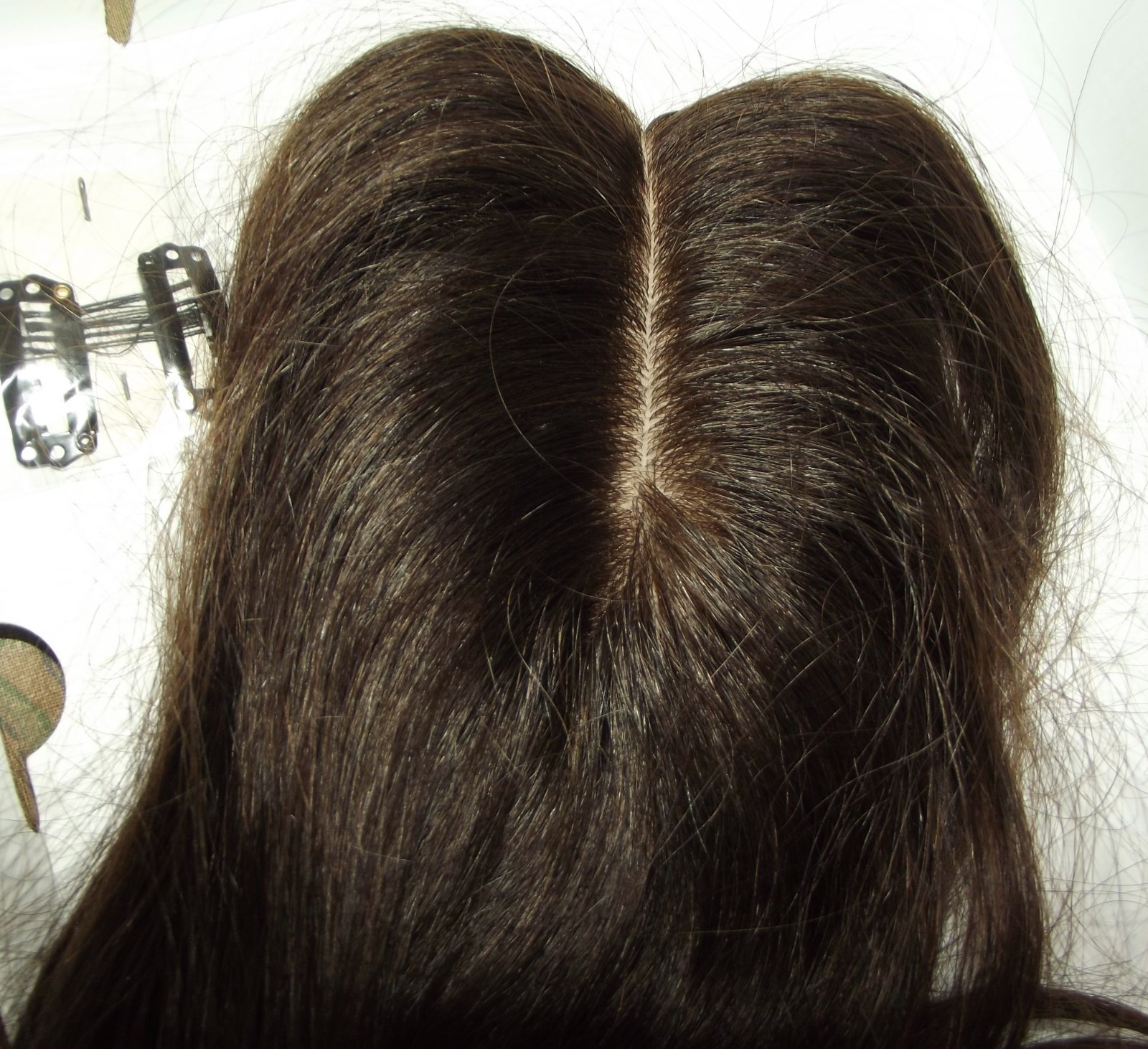 Womens Hair Pieces 100% Human Hair Brown topper