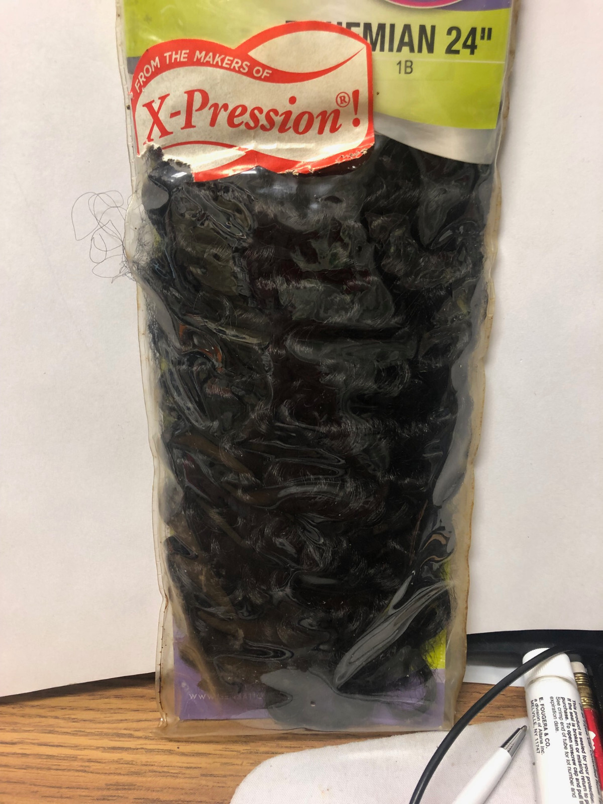 X-Pression Bijoux 84 INCH”100 PERCENT KANEKALON FIBER crochet braid black