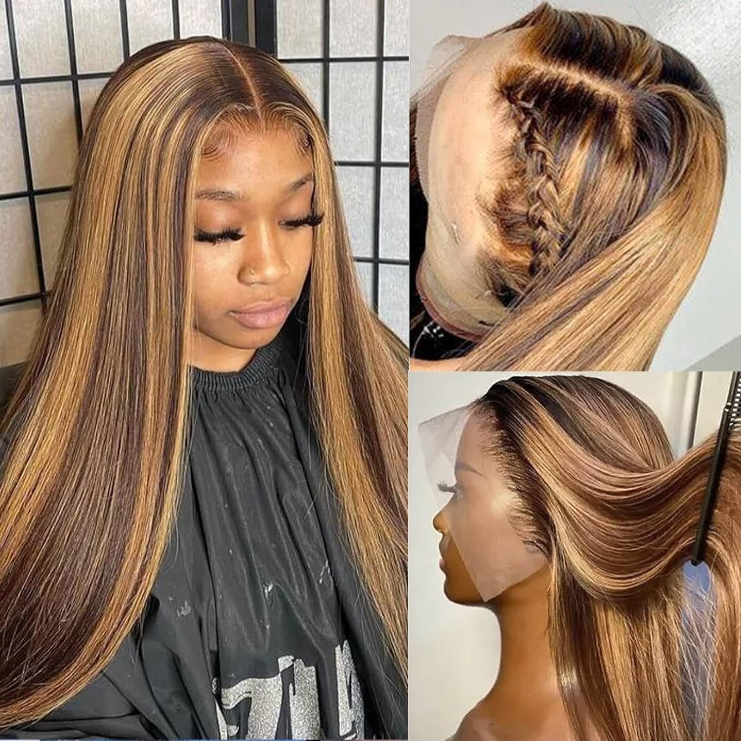 Heat-Resistant Honey Blonde Lace Front Wig – 180% Density & Versatile Style