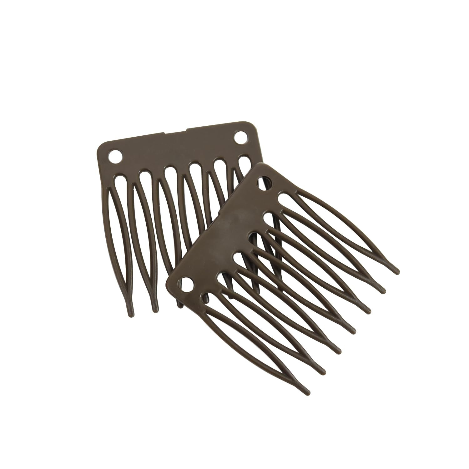 50 PCS Hair Clip Combs for Wigs – 7-Teeth Plastic Combs, Wig Cap Making Accessor