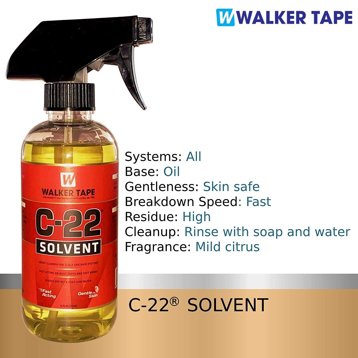 Citrus Solvent Wig Glue Remover 12oz & Ultra Hold Hair System Adhesive 3.4oz