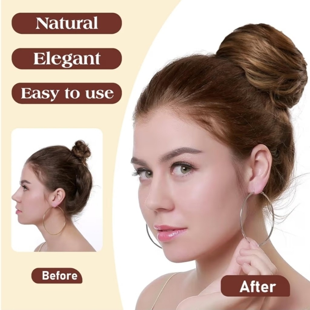 Blond Drawstring Hair Bun Extension