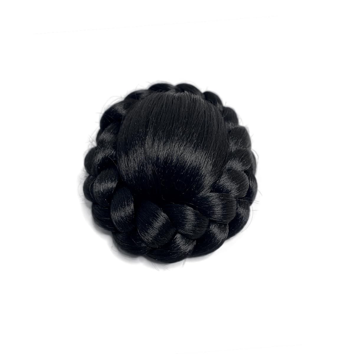 Large Size Braided Hair Bun Clip-in Hairpiece Twisted Bun Clip-on Messy Bun H…