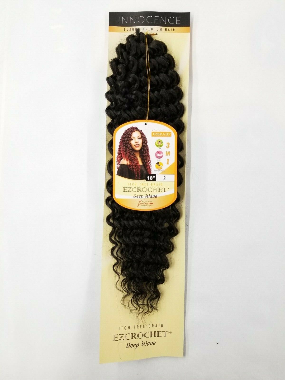 I&I Hair Innocence EZCROCHET Deep Wave Crochet Braiding Hair Spectra 18″