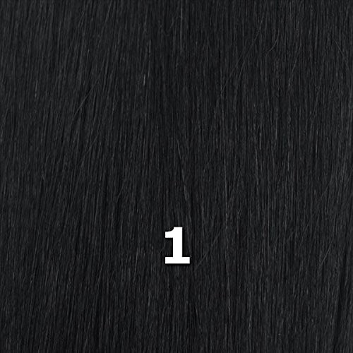 Janet Collection Agatha Synthetic Half Wig Jet Black Quick Easy Style 1 Count