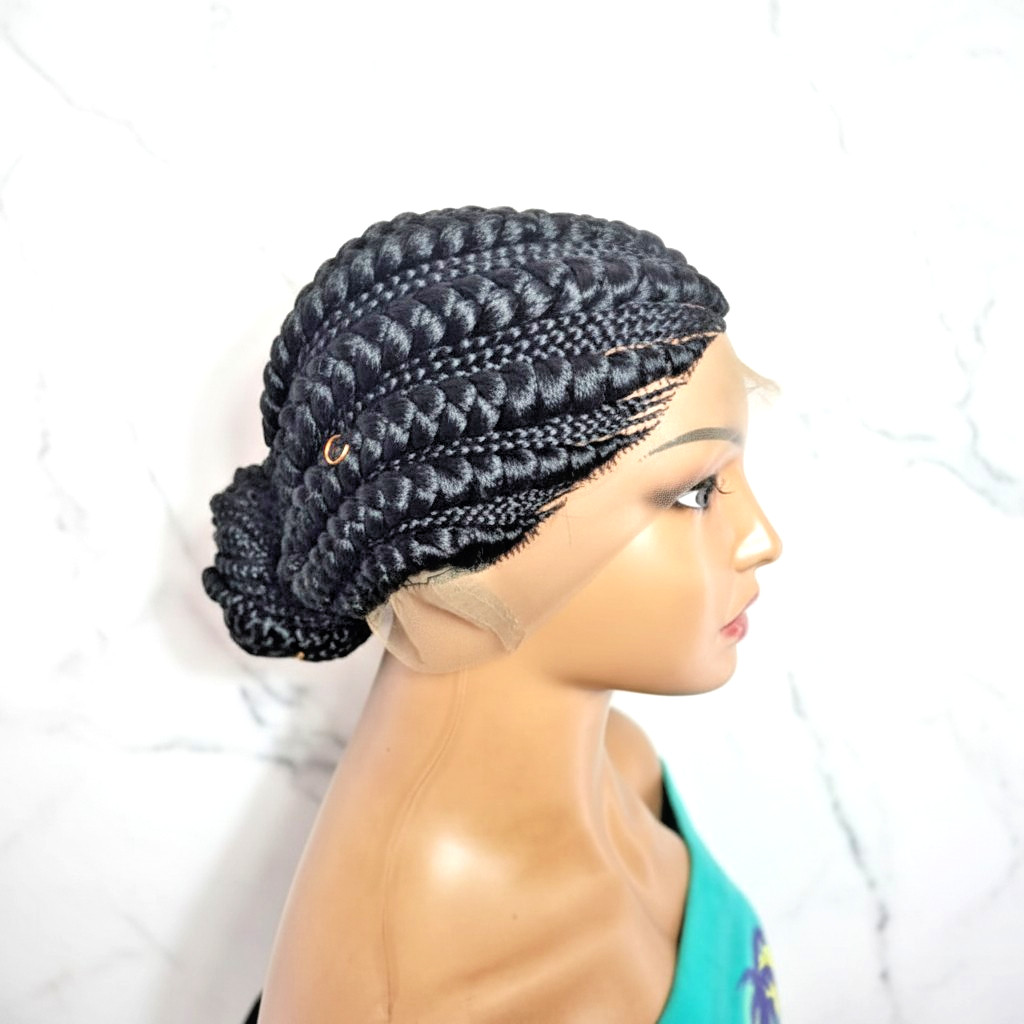Braided Wig. Large Cornrow Braids. Full Lace Cap