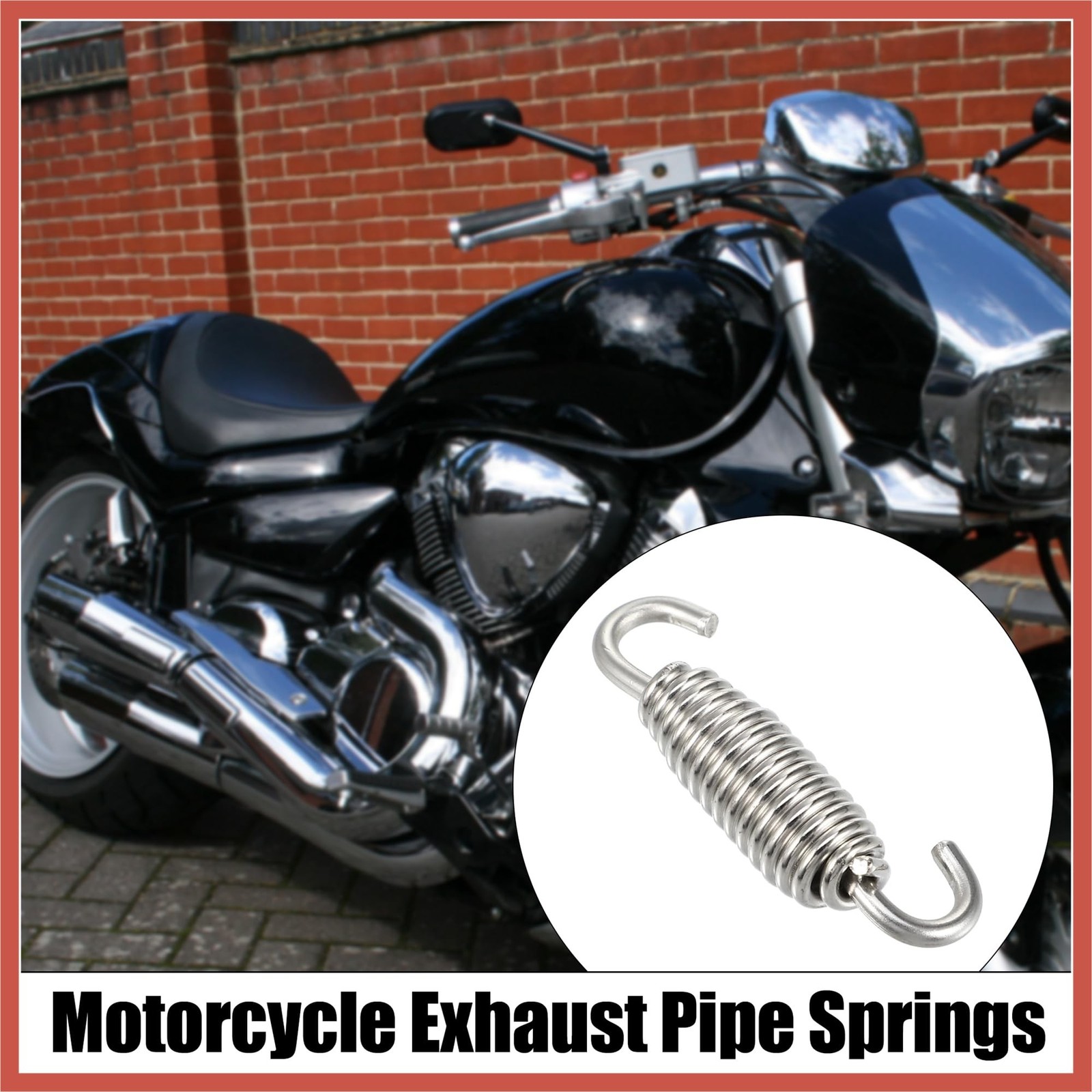 55mm Exhaust Muffler Springs for Motorcycle Universal Silver Tone Replacement