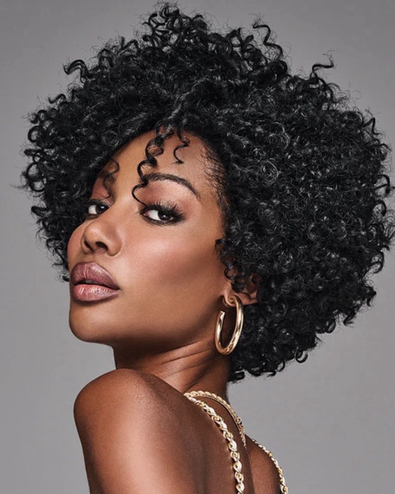 Beshe Premium Collection Full Curly Hair Wig Style: RUBY Color: 1 BLACK